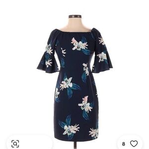 NWOT Antonio Melani Floral Scuba Stretchy Off-Shoulder bodycon pencil Dress